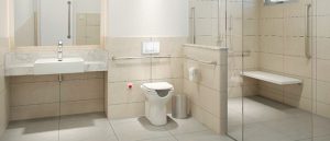 Quais são as dimensões de um banheiro acessível?