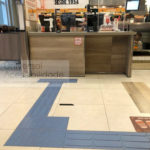 piso tátil em inox burguer king