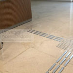 piso tátil em inox burguer king