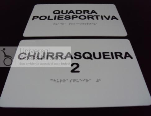 placa braile condomínio