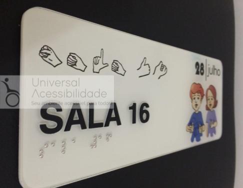 placa braile libras