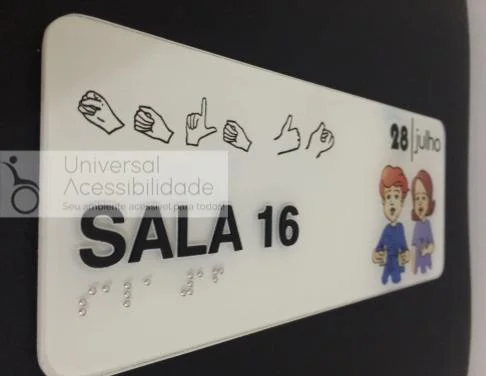 placa braile libras
