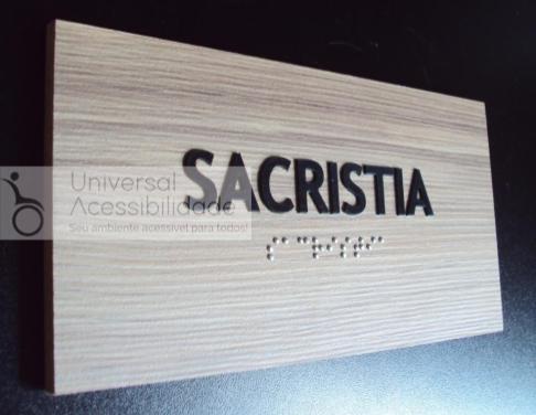 placa braile sacristia