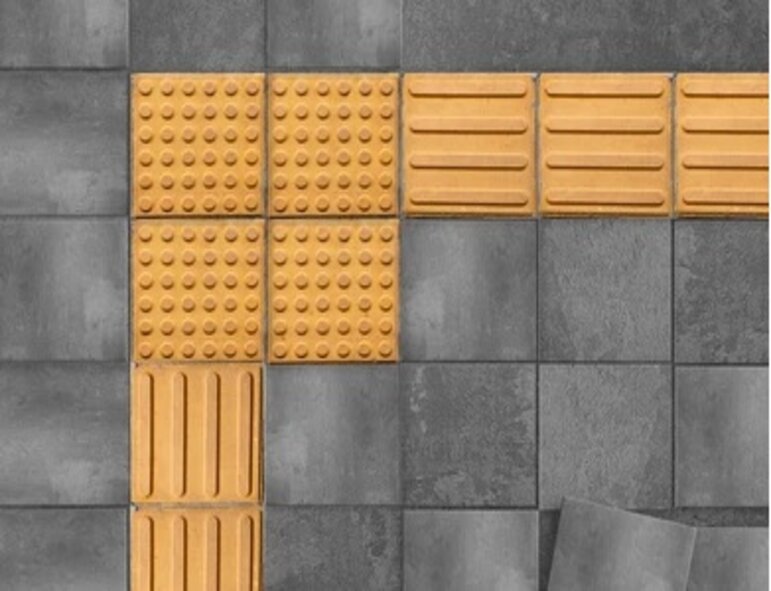 piso tátil concreto 25x25